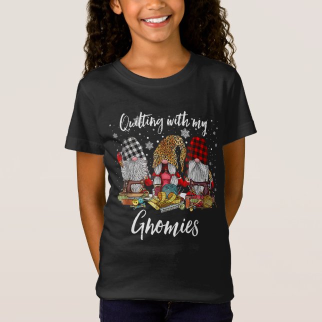 Camiseta Quillar con mis Navidades gnomos hace vacaciones (Anverso)