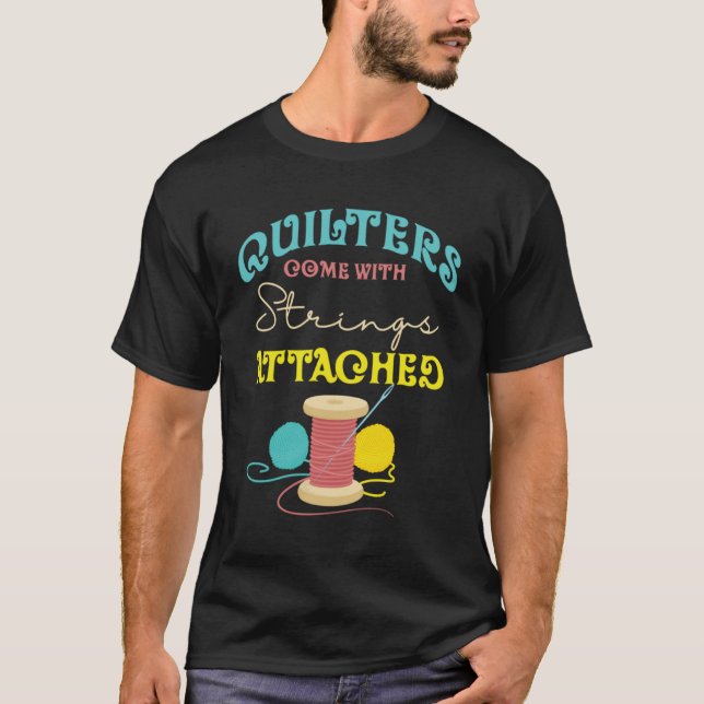 Camiseta Quilters Vienen Con Cuchillas De Coser Fijadas (Anverso)
