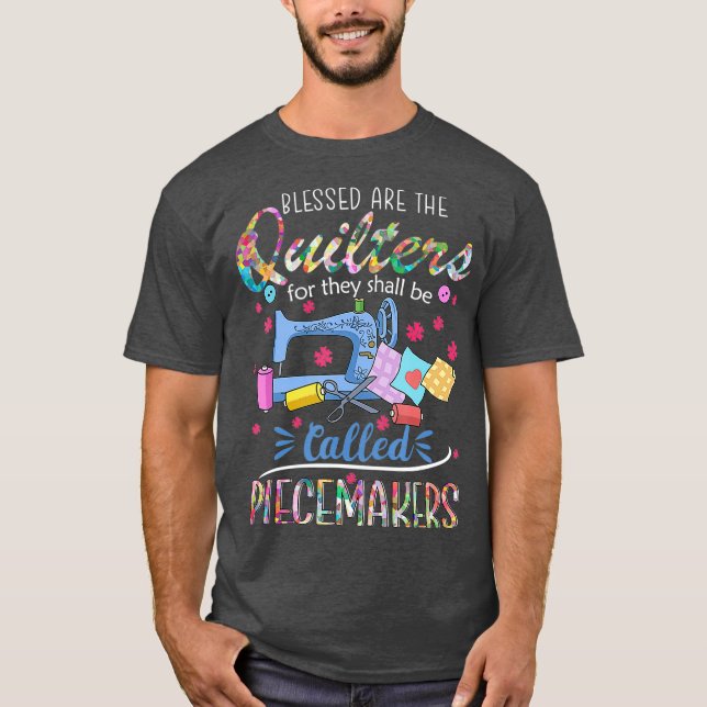 Camiseta Quilting Blessing Son Regalos De Piecemakers Para (Anverso)
