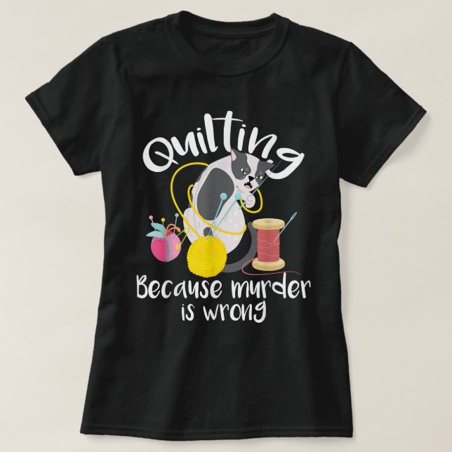 Camiseta Quilting Porque El Asesinato Está Equivocado - Cos (Diseño del anverso)