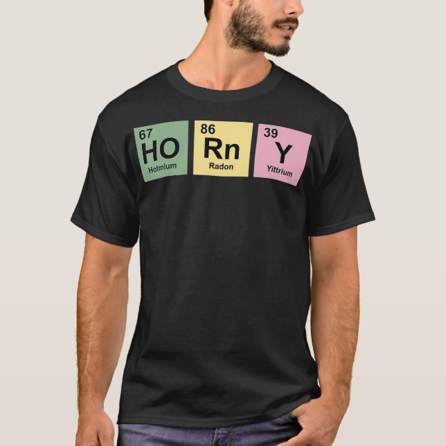 Camiseta Química caliente para parejas solteras Periódica (Anverso)