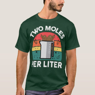 Camiseta Química-Camisa Dos Moles Por Litro De Ciencia Grac