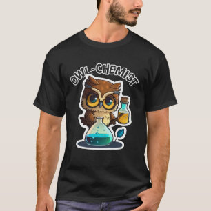 Camiseta Química Cuta Ciencia Química Nerd Owl Chemist Anim