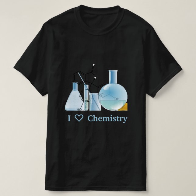 Camiseta Química de equipos de laboratorio (Diseño del anverso)