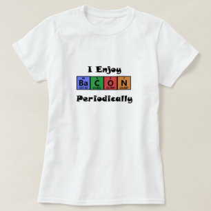 Camiseta Química de la ciencia del tocino de la tabla
