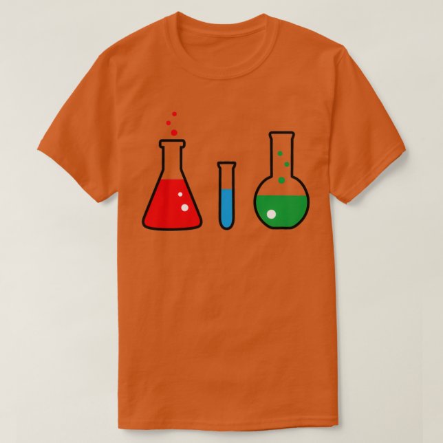 Camiseta Química de los tubos de ensayo (Diseño del anverso)