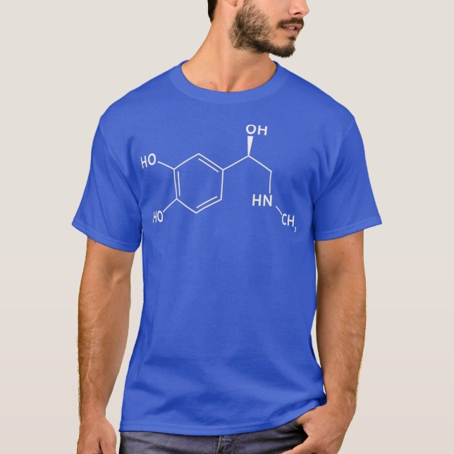 Camiseta Química de Molécula química adrenalina de Guay T (Anverso)