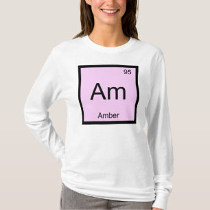 Camiseta Química del nombre ámbar Elemento Tabla periódica