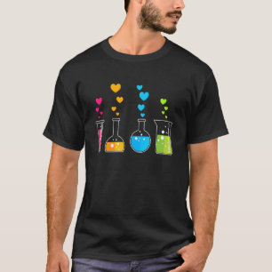 Camiseta Química día de San Valentín Nerd Cute Química Cora