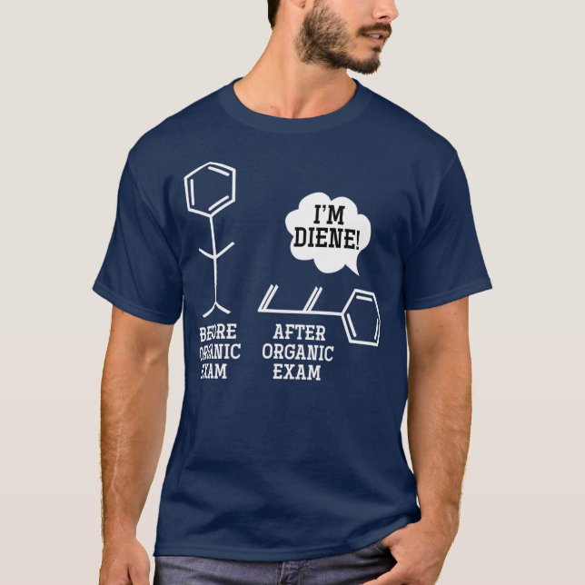 Camiseta Química divertida de regalo de examen orgánico (Anverso)