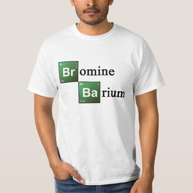 Camiseta Química Elemen de la tabla periódica del bromo y (Anverso)