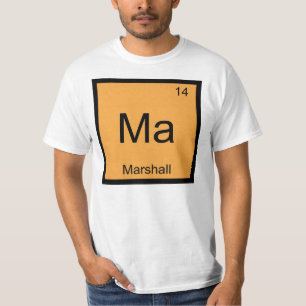 Camiseta Química Elemento Tabla Periódica Nombre Marshall