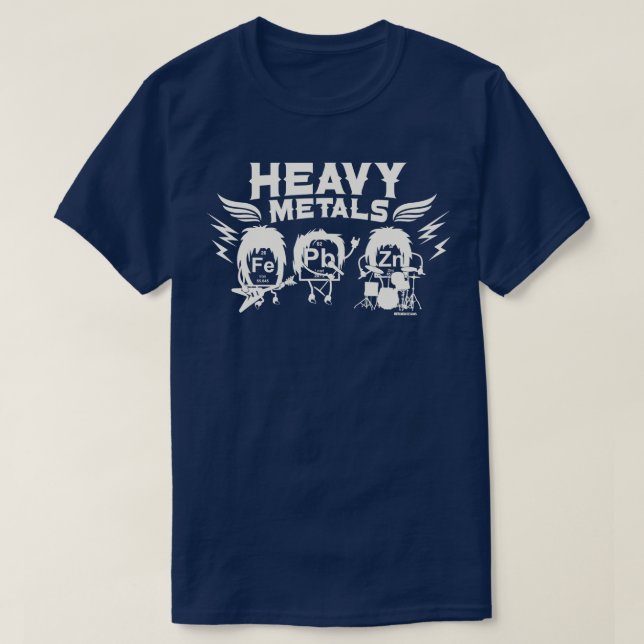 Camiseta Química Heavy Metals Geek Nerd Funny Chemist (Diseño del anverso)