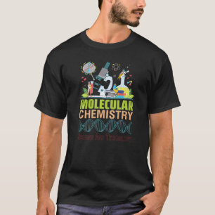 Camiseta Química molecular ciencia central hombres orgánico
