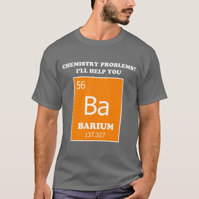 Camiseta Química Tutor Barium Pun (Anverso)