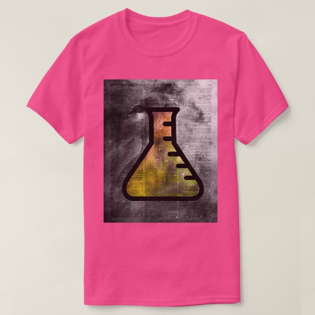 Camiseta Química viral mágica sobre arte diccionario (Diseño del anverso)
