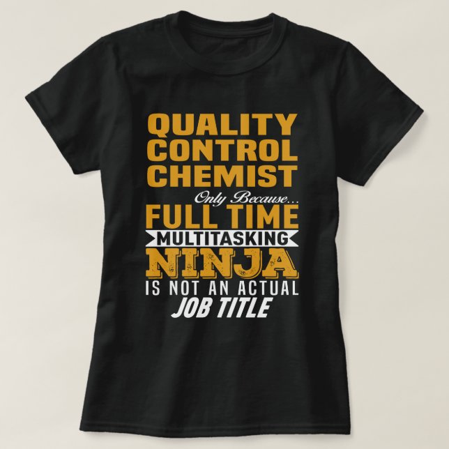 Camiseta Químico de Control de Calidad (Diseño del anverso)