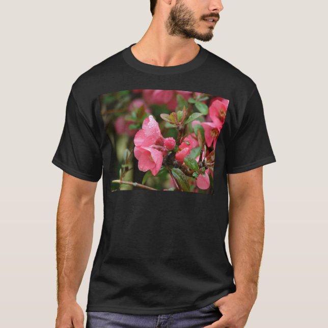 Camiseta Quince de floración rosa primavera (Anverso)