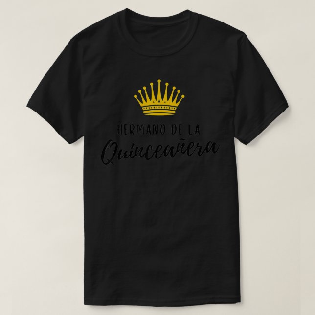 Camiseta Quinceanera Hermano Quince cumpleaños 15 Fif (Diseño del anverso)
