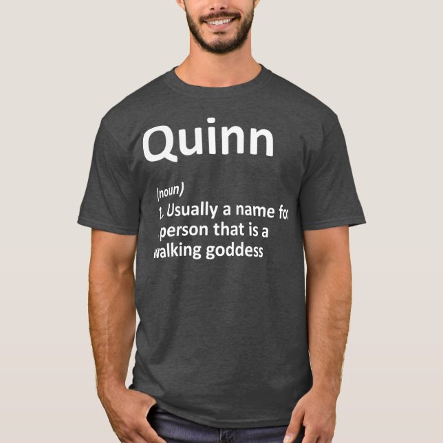 Camiseta QUINN Definition Personalized Name Funny Gift (Anverso)
