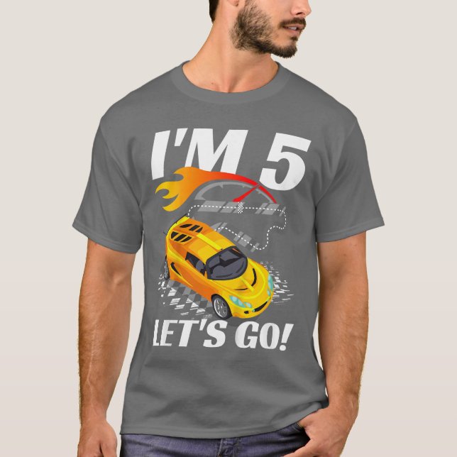 Camiseta Quinto año de edad Carreras RaceFiesta de cumpleañ (Anverso)