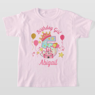 Camiseta Quinto cumpleaños Chica Princesa Casttle Shirt