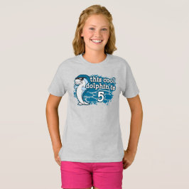 Camiseta Quinto cumpleaños de niño este delfín de Guay tien