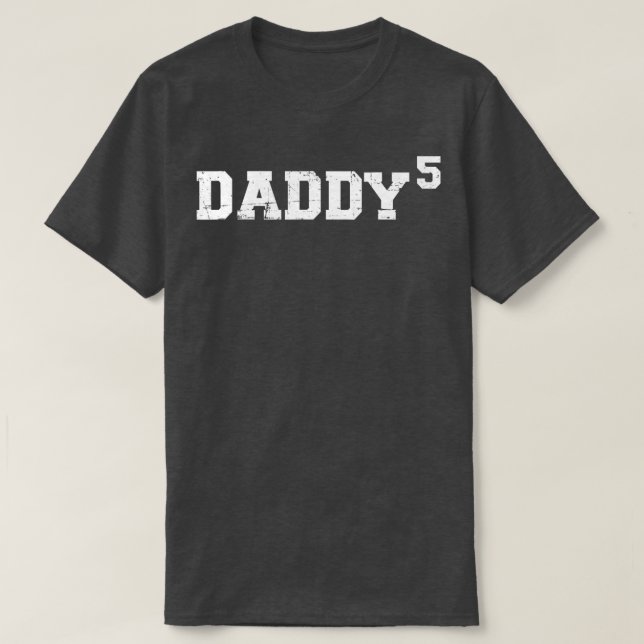 Camiseta Quinto día papá papá, padre de cinco hijos, padre (Diseño del anverso)