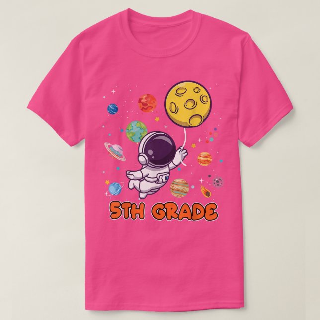 Camiseta Quinto grado Astronauta de quinto grado de cumplea (Diseño del anverso)