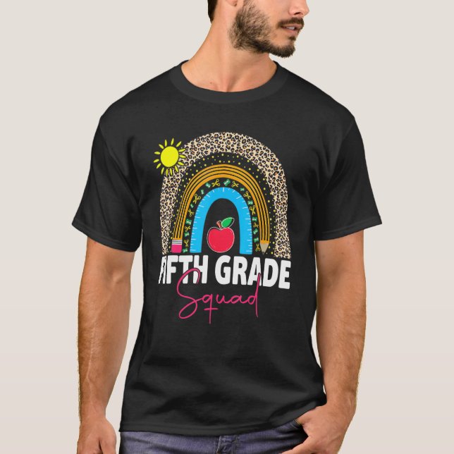 Camiseta Quinto Grado Chicas Arcoiris Equipo de Maestros 5G (Anverso)