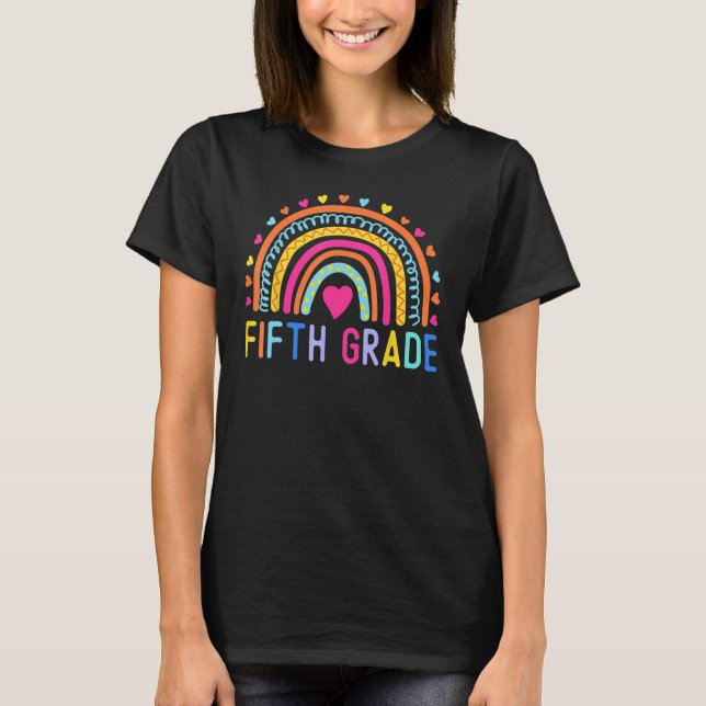 Camiseta Quinto Grado Chicas Arcoiris Equipo de Maestros 5G (Anverso)