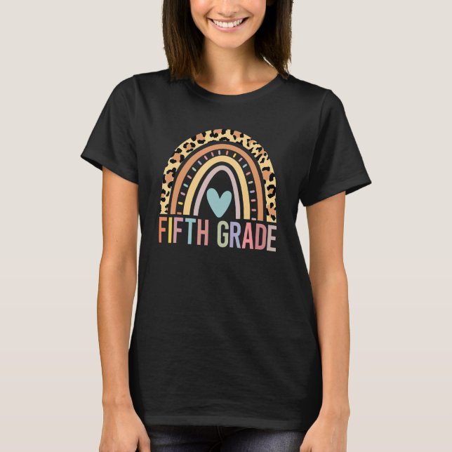 Camiseta Quinto Grado Chicas Arcoiris Equipo de Maestros 5G (Anverso)