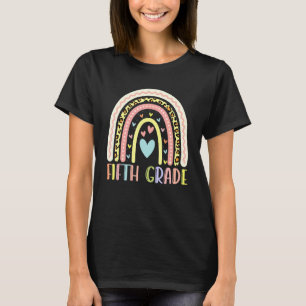 Camiseta Quinto grado Chicas del leopardo del arcoiris Equi