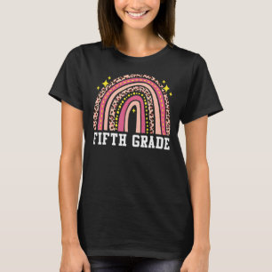 Camiseta Quinto grado Chicas del leopardo del arcoiris Equi