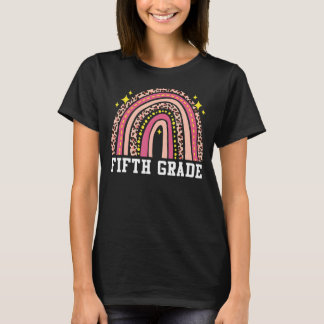 Camiseta Quinto grado Chicas del leopardo del arcoiris Equi