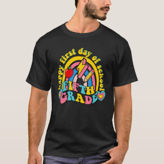 Camiseta Quinto Grado Cute Arcoiris Retro De Vuelta A La Es