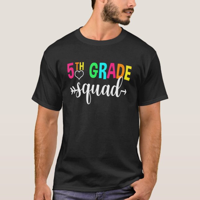 Camiseta Quinto grado de profesores de escuadrón niños de 5 (Anverso)