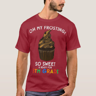 Camiseta Quinto grado de vuelta a la escuela cita tarta gra