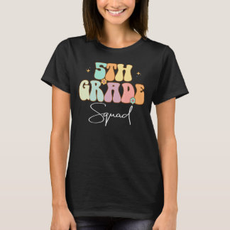 Camiseta Quinto Grado Retro Groovy Feliz Primer Día De Sc