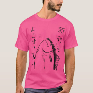 Camiseta Quirky Fish Manga Funny Tee gráfico de arte japoné