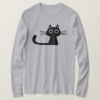Quirky lindo gato negro gatito con largos sacudido