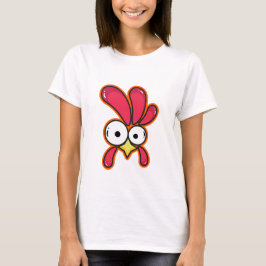 Camiseta Quirky Red Rooster Cartoon Art