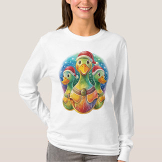 Camiseta Quirky Santa Ducks Tee