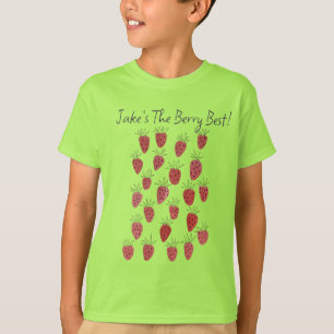 Camiseta Quirky Strawberry Pattern Boy's T-Shirt