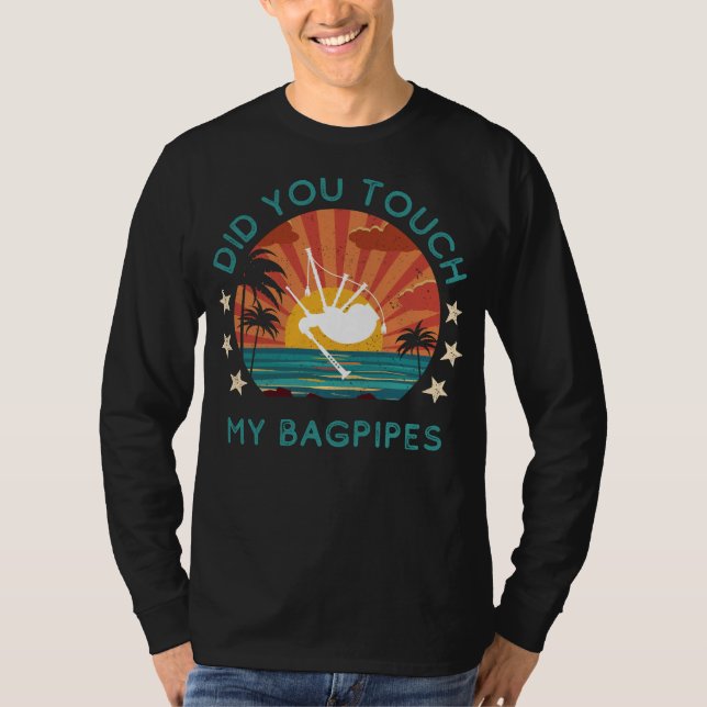 Camiseta Quirky Tocó Mi Tee De Bagpipes - Hilarious S (Anverso)