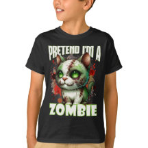 Quirky Zombie Cat Design para divertirse en Hallow
