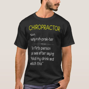 Camiseta Quiropráctico Sustantivo Trabajo Columna Vertebral
