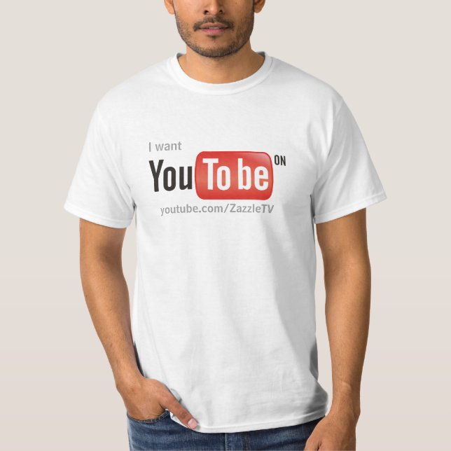 Camiseta Quisiera que usted estuviera en YouTube (Anverso)