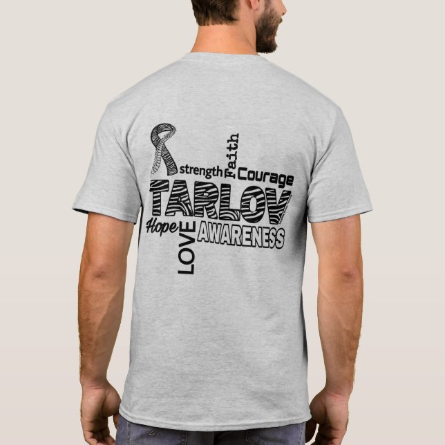 Camiseta Quiste de Tarlov de las palabras… (Reverso)