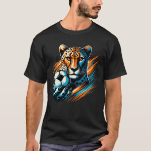 Camiseta Quita feroz de vida silvestre con baile de fútbol